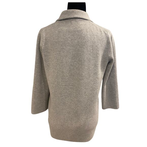 J Crew Sophie Open Front Gray Classic Wool-Blend Sweater Blazer Size S - Picture 6 of 8